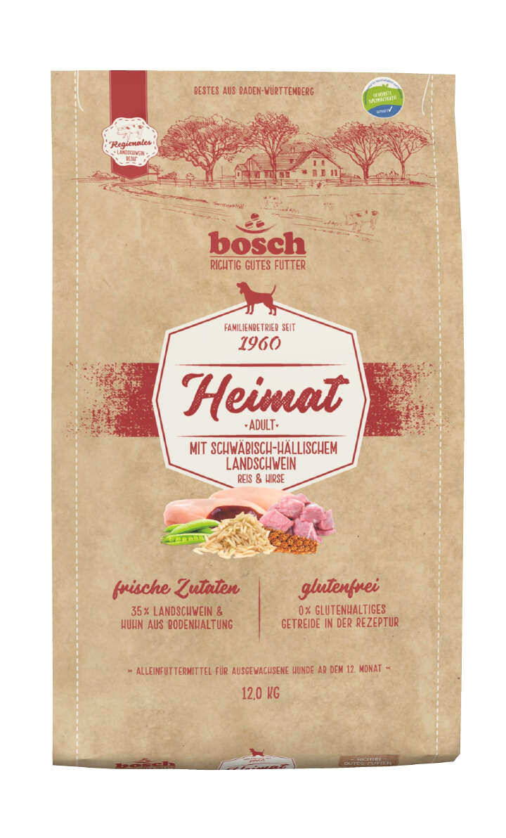 bosch Hunde-Trockenfutter Heimat Adult Schwäbisch Hällisches Landschwein